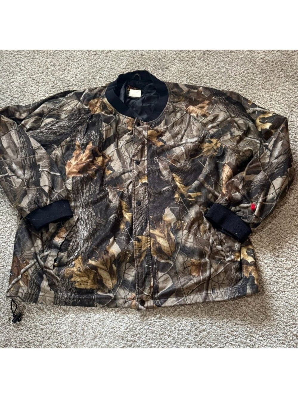 VTG Stearns Hunting Jacket Realtree Hardwoods Camo Insulated Men's XXL Bomber